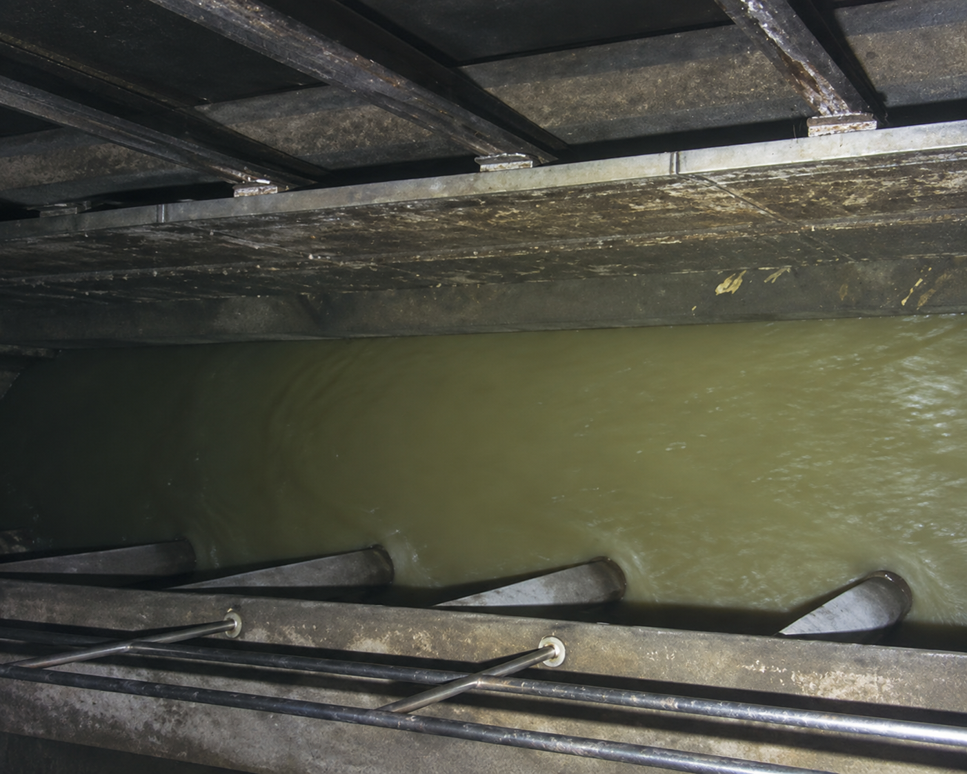 Detalle del agua en el punto de monitorización